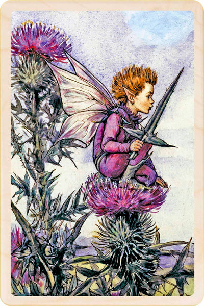 Wooden Postcard - The Thistle Fairy